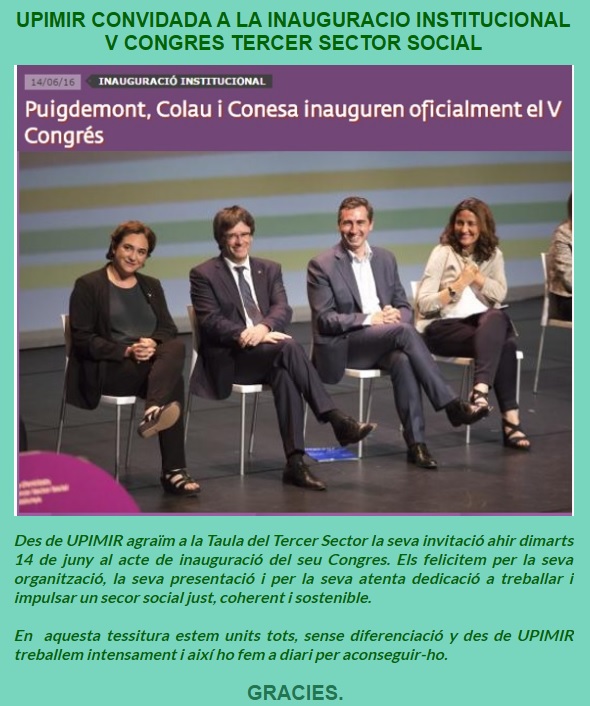 V CONGRES TERCER SECTOR SOCIAL 14-6-16