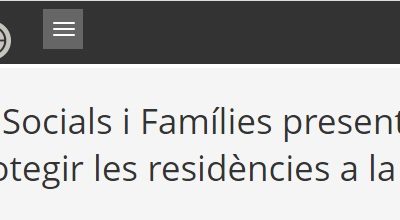 Salut i Treball, Afers Socials i Famílies presenten un pla de contingència per protegir les residències a la tardor