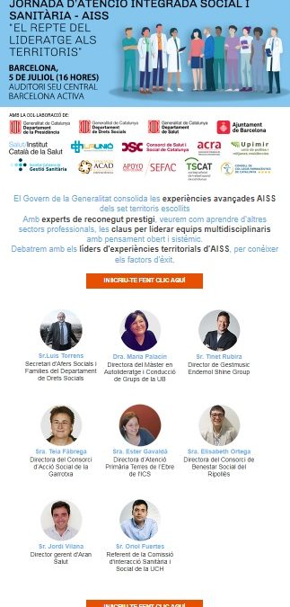 5 de juliol: Jornada d’atenció integrada social i sanitària a Catalunya