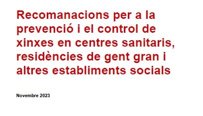 PREVENCIÓ I CONTROL DE XINXES A RESIDÈNCIES DE GENT GRAN