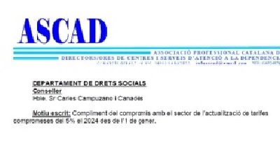 ESCRIT ASCAD AL CONSELLER D.S.