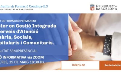 MÀSTER EN GESTIÓ INTEGRADA DE SERVEIS D’ATENCIÓ PRIMÀRIA, SOCIALS, HOSPITALARIS I COMUNITARIS